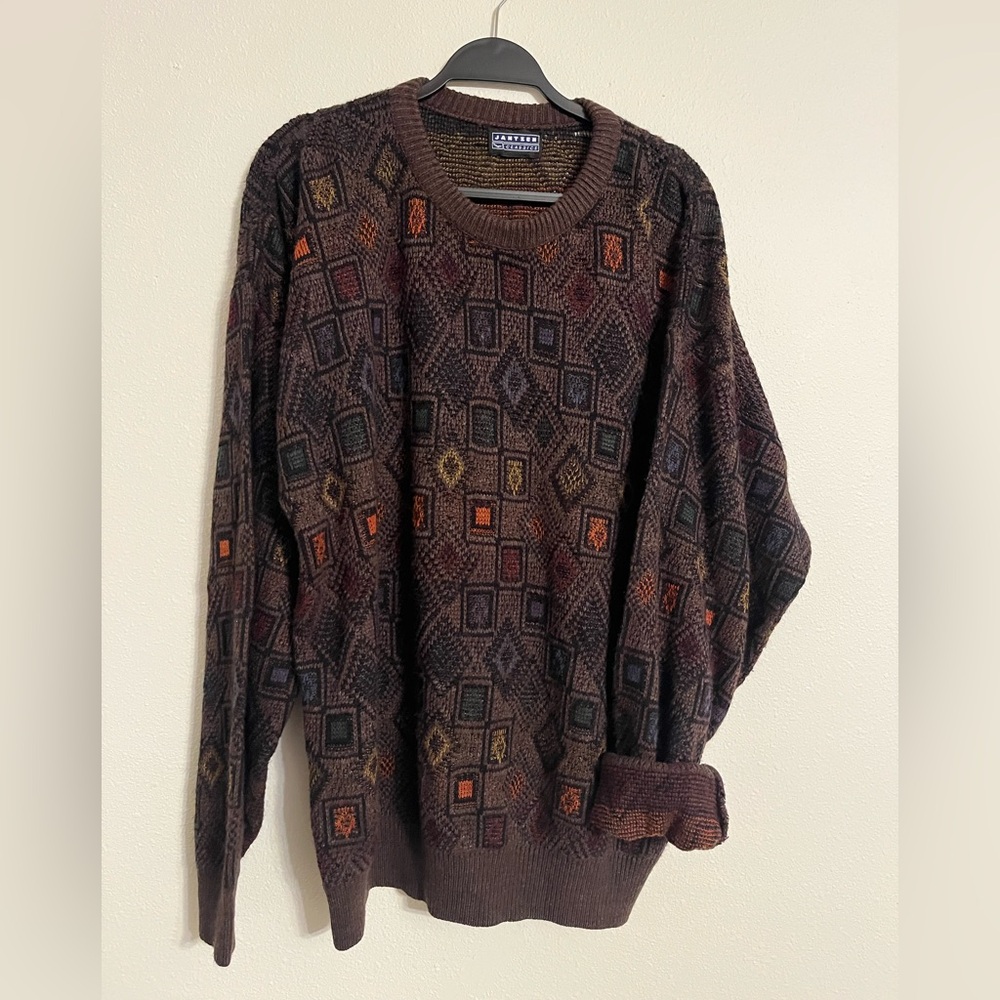Jantzen Classic Vintage Multicolor Knit Sweater